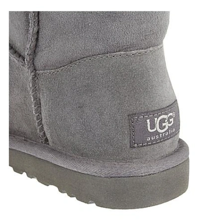 Ugg Mini Bailey Button Ii Genuine Shearling Boot In Grey