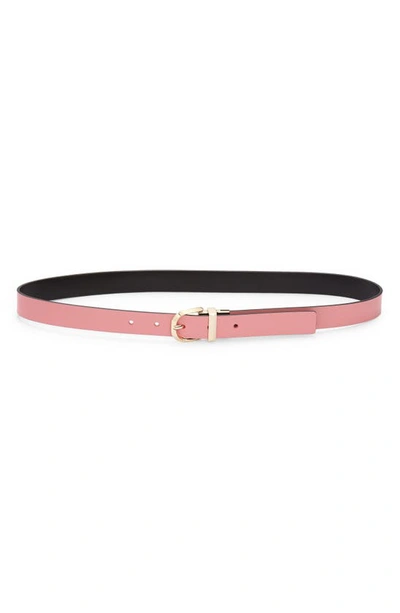 Shop Kate Spade Reversible Leather Belt In Pink Sugar