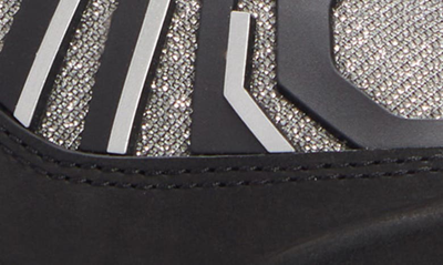 Shop Balmain B-trail Glitter Sneaker In Black/ Silver