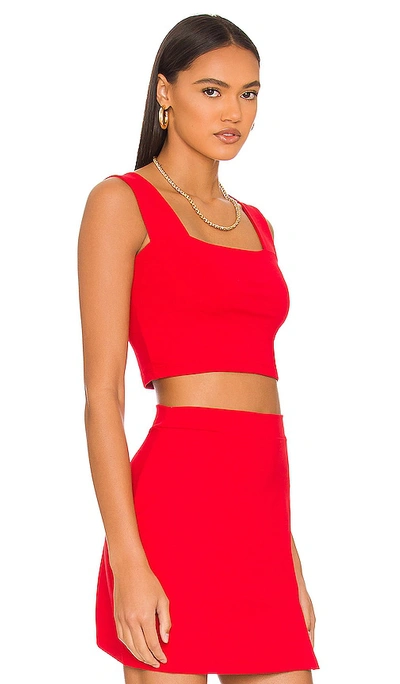 Shop Susana Monaco X Revolve Wide Strap Crop Top In Red