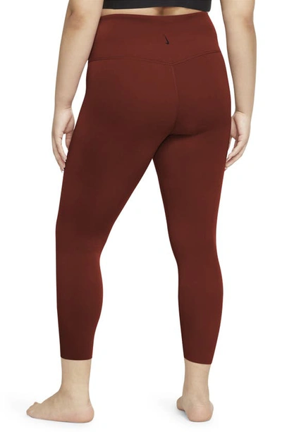 Shop Nike Yoga Luxe 7/8 Tights In Oxen Brown/ Iron Grey