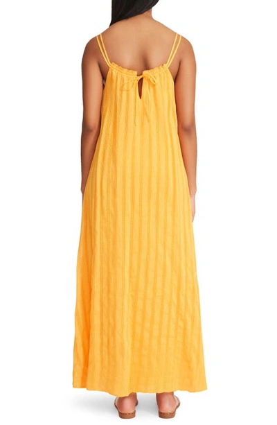 Shop Bb Dakota By Steve Madden Flowget About It Stripe Cotton Midi Dress In Radiant Yellow