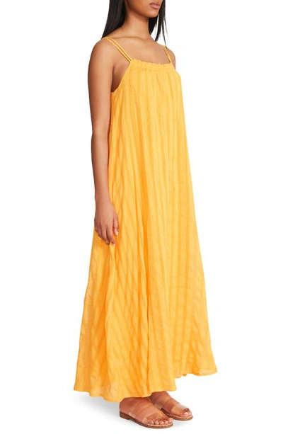 Shop Bb Dakota By Steve Madden Flowget About It Stripe Cotton Midi Dress In Radiant Yellow