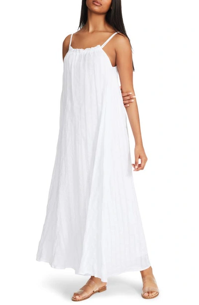 Shop Bb Dakota By Steve Madden Flowget About It Stripe Cotton Midi Dress In White