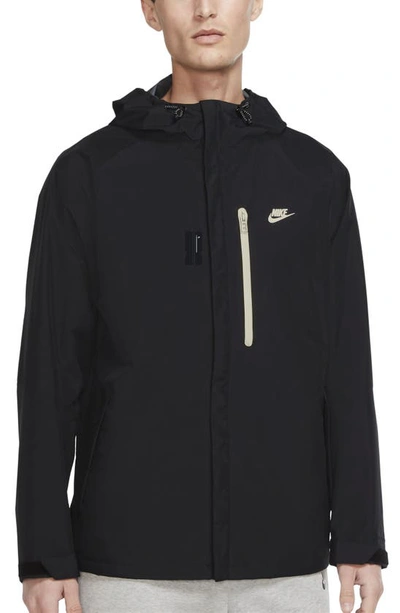 Nike Men's Sportswear Storm-fit Legacy Hooded Shell Jacket In Black/white |  ModeSens