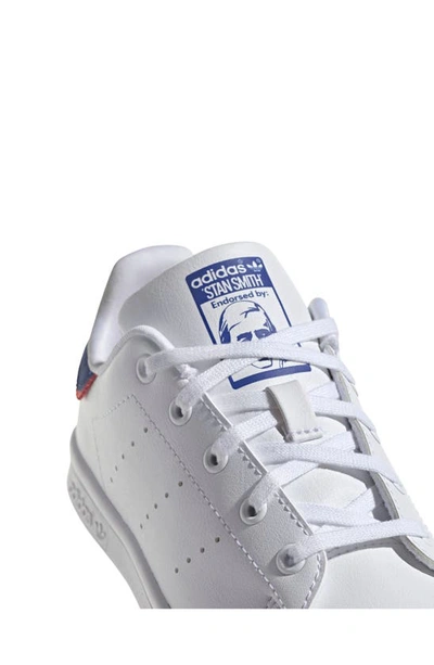 Shop Adidas Originals Stan Smith Low Top Sneaker In Ftwr White/ Bold Blue