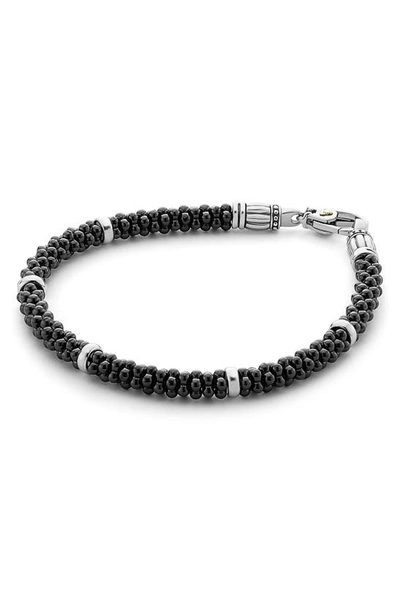 Shop Lagos Black & White Caviar Bracelet