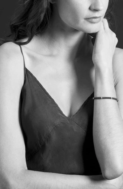 Lagos Black Caviar Ceramic Sterling Silver And 18k Gold Bracelet In Black