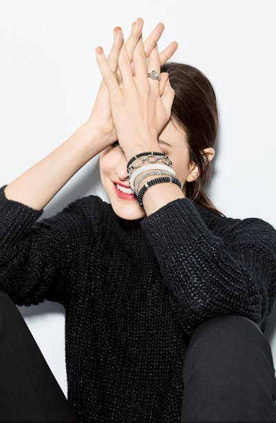 Lagos Black Caviar Ceramic Sterling Silver And 18k Gold Bracelet In Black