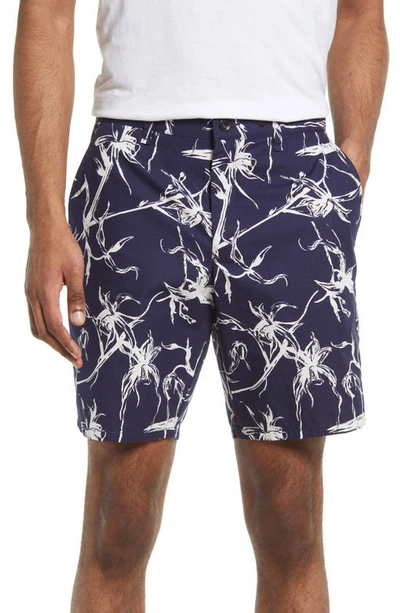 Shop Rag & Bone Perry Floral Print Ripstop Cotton Shorts In Indgflral