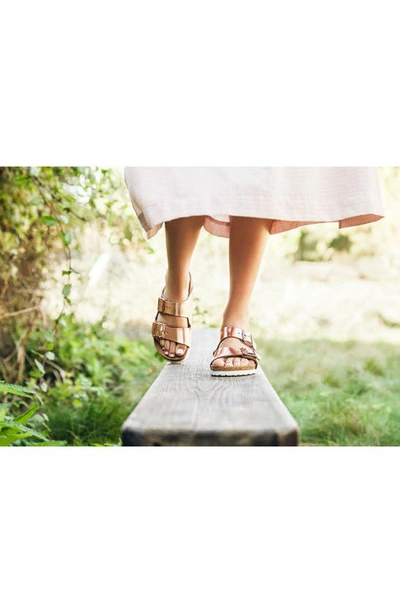 Shop Birkenstock Arizona Soft Footbed Sandal In Blue Oiled