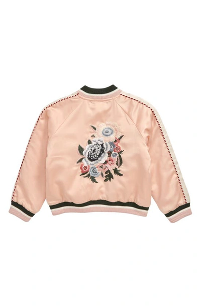 Shop Stella Mccartney Satin Bomber Jacket In Pink