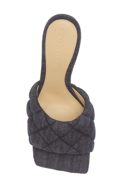 Shop Bottega Veneta Padded Denim Slide Sandal In Indigo
