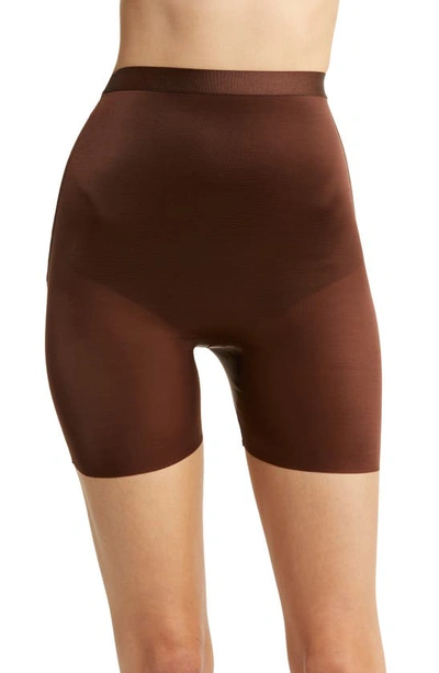 Skims Barely There Shapewear Low Back Shorts In Cocoa