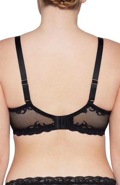 Natori Women's Sheer Glamour Full Fit Contour Underwire Bra 731252 In Black