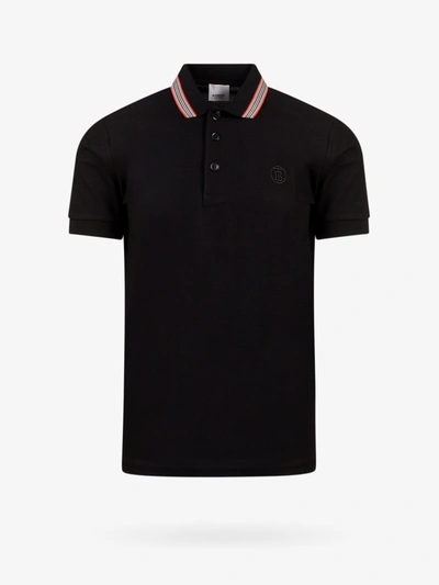 Shop Burberry Polo Shirt In Black