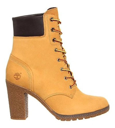 Shop Timberland Glancy Leather Ankle Boots In New Wheat Nubuck