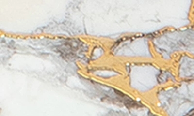 Saachi 18k Gold Plated Mojave Turquoise Teardrop Slider Bracelet In White
