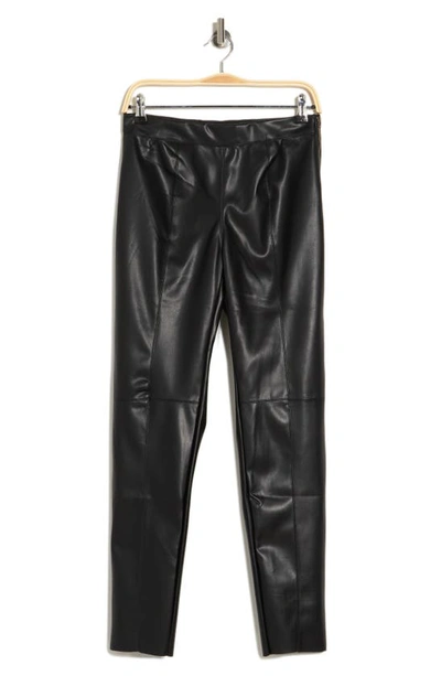 Know One Cares Faux Leather Leggings In Black