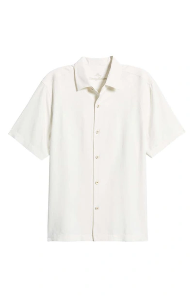 Tommy Bahama Bali Border Floral Jacquard Short Sleeve Silk Button-up Shirt In Continenta