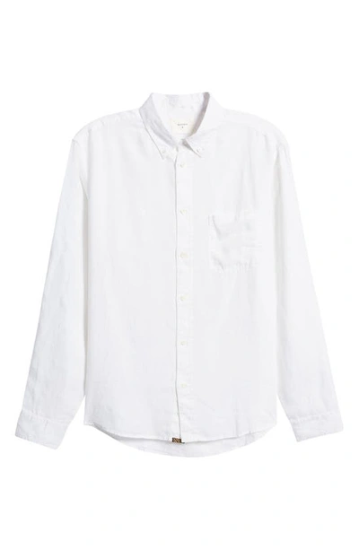 Shop Billy Reid Tuscumbia Standard Fit Linen Button-down Shirt In Optic White