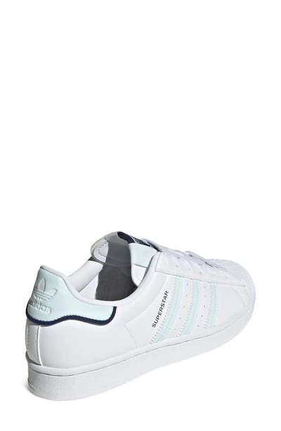 Shop Adidas Originals Superstar Sneaker In White/ Blue/ Night Sky