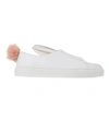 MINNA PARIKKA TAIL LEATHER AND FAUX-FUR TRAINERS