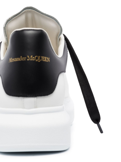 Shop Alexander Mcqueen Oversize Leather Sneakers In White