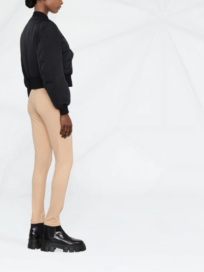 Philipp Plein Sheer-panel Leggings In Neutrals