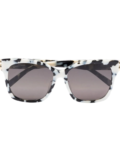 Shop Balenciaga Dynasty Square-frame Sunglasses In Neutrals