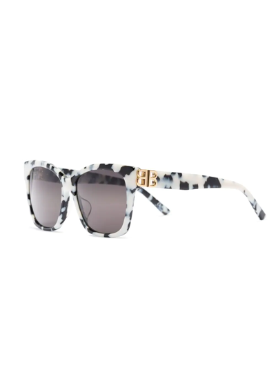 Shop Balenciaga Dynasty Square-frame Sunglasses In Neutrals