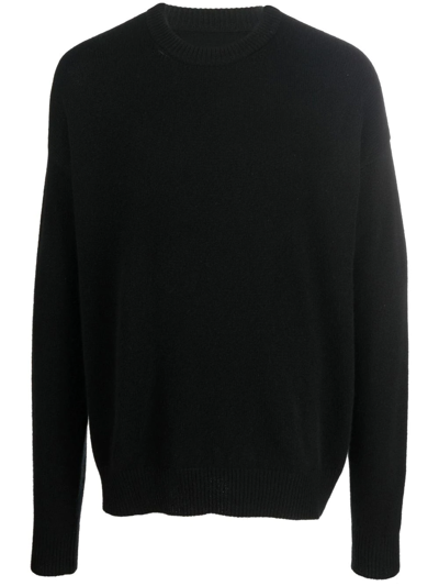 Shop Jil Sander Crew-neck Cashmere Jumper In Black