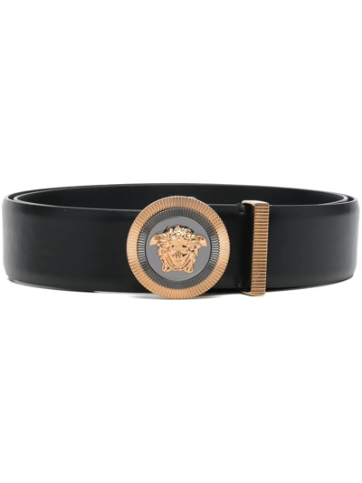 Shop Versace Medusa-buckle Detail Belt In Black