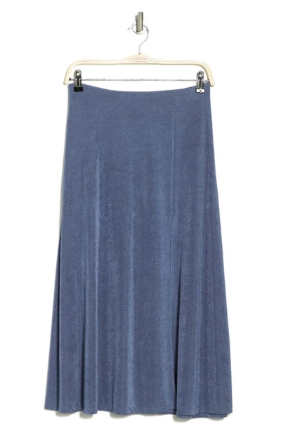 Shop Alexia Admor Side Slit Midi Skirt In Navy