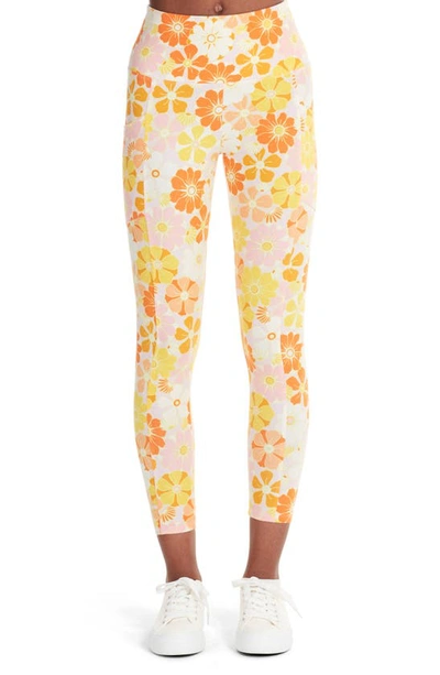 Marc New York Women's Performance 7/8 High-rise Printed Legging With Side  Pockets Pants In Retro Daisy
