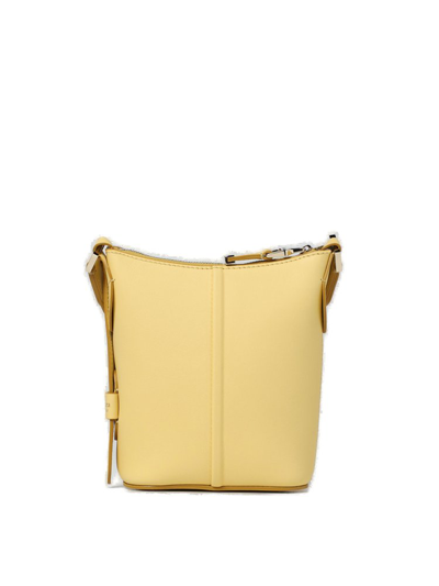 Shop Max Mara Strapped Bucket Bag In Yellow