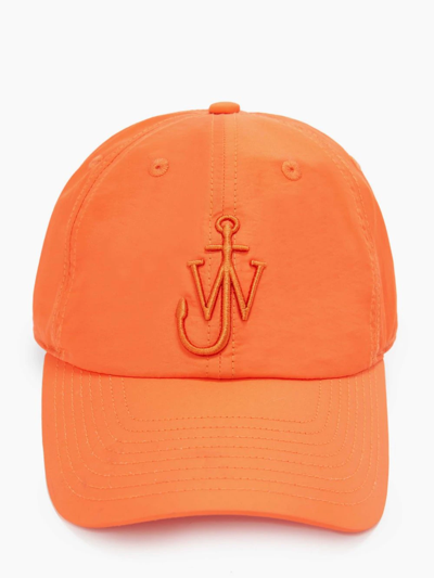 Shop Jw Anderson Baseball Cap With Anchor Logo In Orange