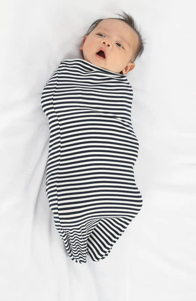 Shop Angel Maternity Mama Hospital Maternity/nursing Nightgown With Bonus Baby Pouch In Navy