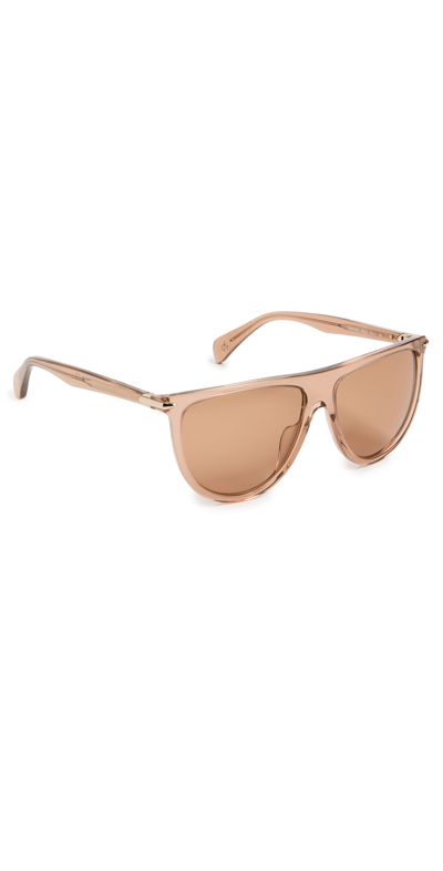 Shop Rag & Bone Iconic Flat Top Sunglasses In Brown