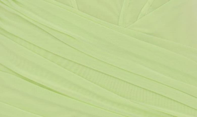 House Of Cb Clementine Cutout Ruched Minidress In Lime