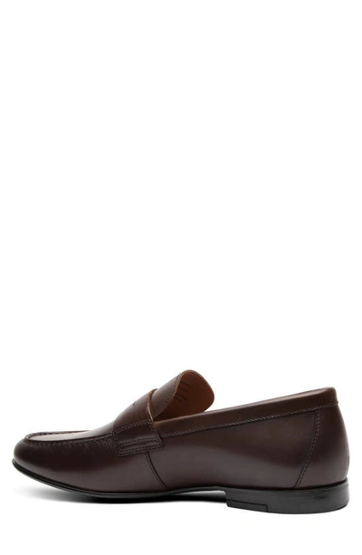 Gordon Rush Morgan Moc Toe Penny Loafer In Brown