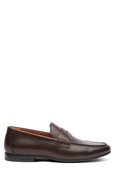 Gordon Rush Morgan Moc Toe Penny Loafer In Brown