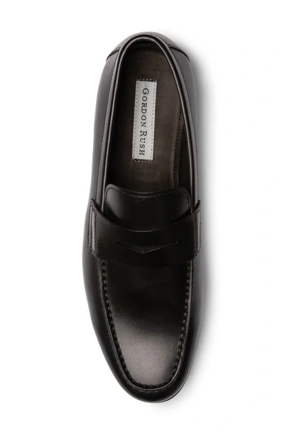 Shop Gordon Rush Morgan Moc Toe Penny Loafer In Black