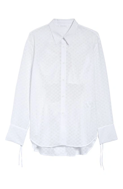 Shop Cecilie Bahnsen Jushn Cutout Button-up Shirt In White
