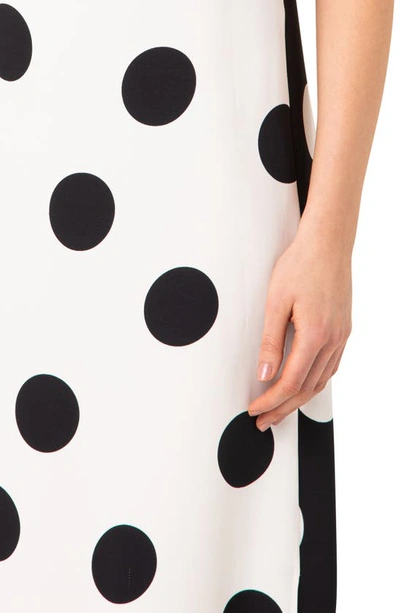 Shop Akris Punto Polka Dot Sheath Dress In Black-cream