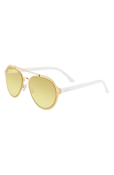 Eyewear Jesse 55mm Aviator Sunglasses In Gold/yellow | ModeSens