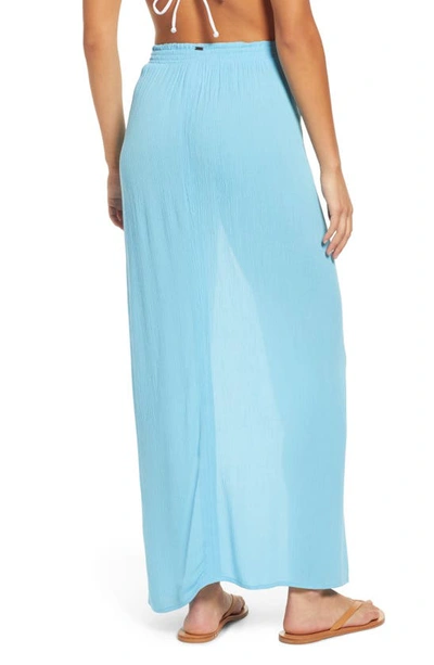 Shop O'neill Hanalei Cover-up Maxi Skirt In Retro Blue