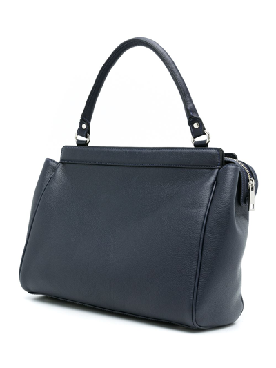 Sarah Chofakian Leather Normandie Tote Bag In Blue
