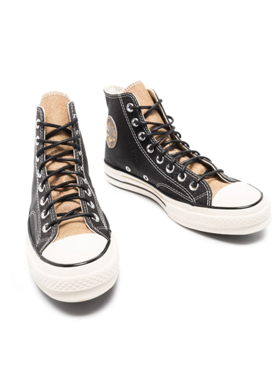 Converse Black Chuck 70 High Top Glitter Sneakers | ModeSens