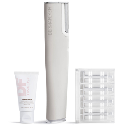 Shop Dermaflash Luxe+ Advanced Sonic Dermaplaning And Peach Fuzz Removal In Stone